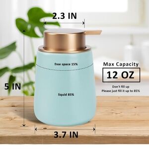Blue and Gold Soap Dispenser